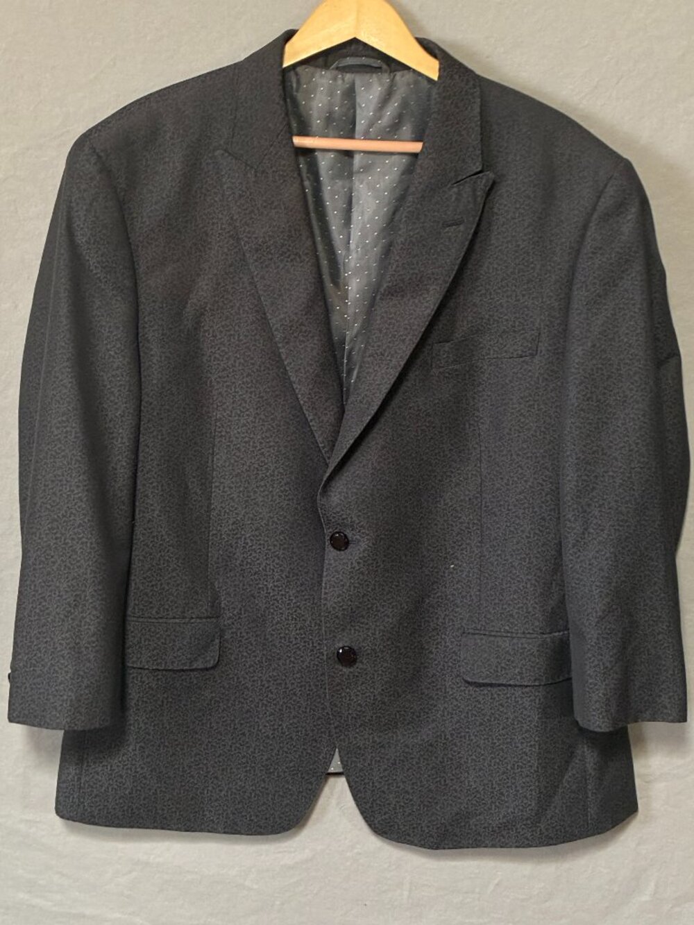 Sean John Mens Gray Paisley Sport Coat Blazer Suit Jacket 46R Indie Sleek Modern